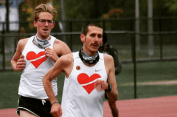 Coach Chris and John running 5000M on Track