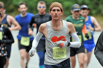 Coach Chris running Baystate Marathon