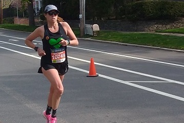 Coach Erica Knighton at the Providence Half Marathon