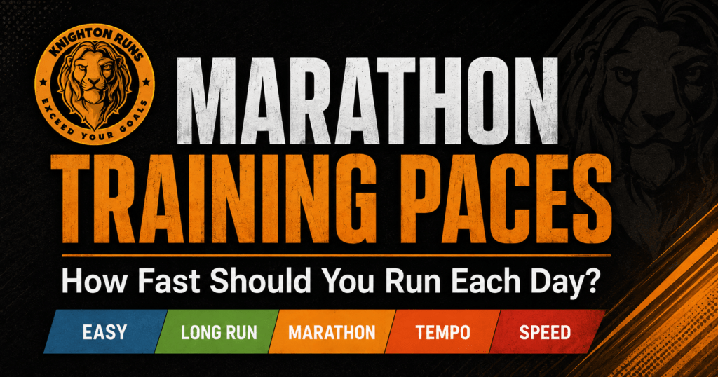 Marathon training paces and how fast to run each day