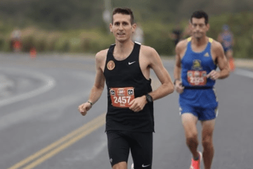 Coach Chris and BAA Runner compete in Jamestown Half Marathon