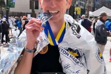 Coach Chris at The Boston Marathon.